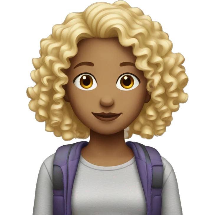 Blonde curly haired girl emoji