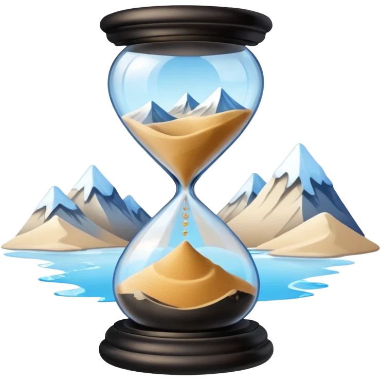 sablier sur neige emoji