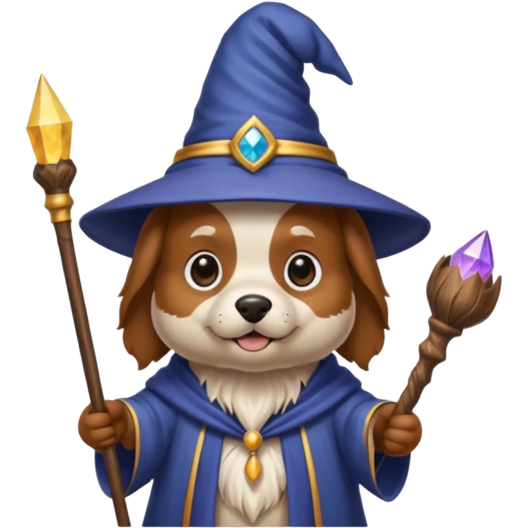 Dog wizard emoji
