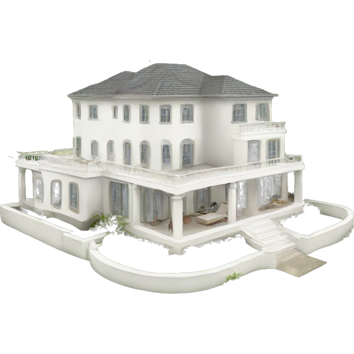 white luxury villa emoji