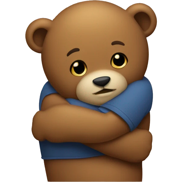 Hugging bear emoji