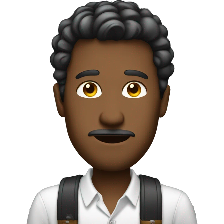 Men with a side part and a cigarrete emoji