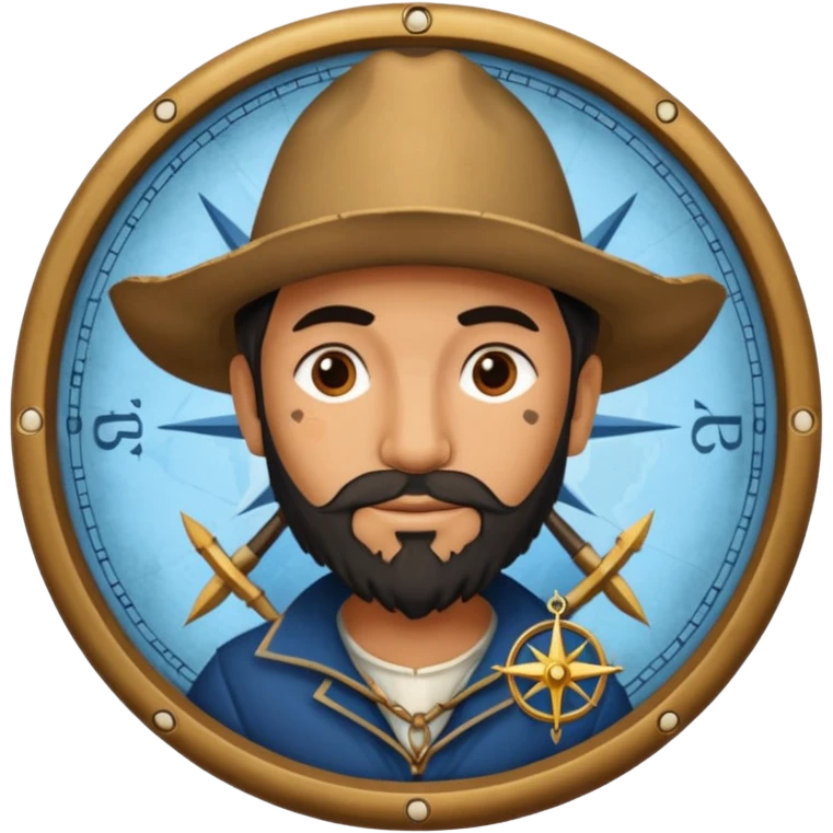Magellan with compas emoji