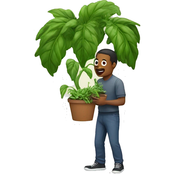 man eating plant emoji