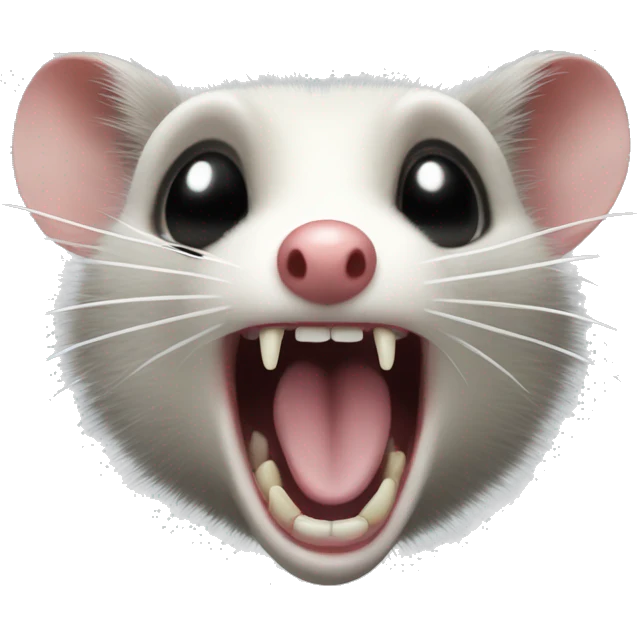 Opossum screaming emoji