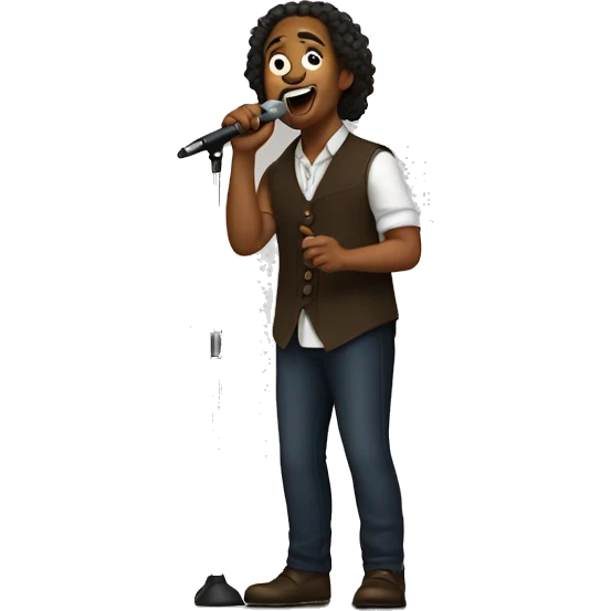 Noah Newton singing onstage  emoji