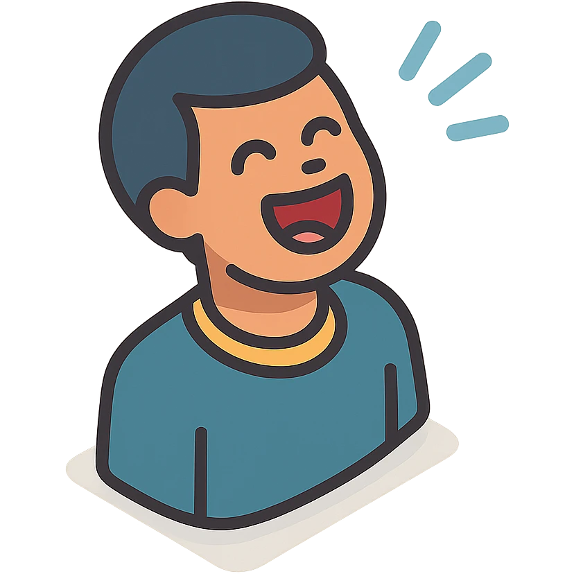 человек сильно смеётся emoji