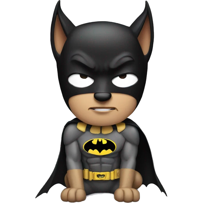 Batman with dog emoji