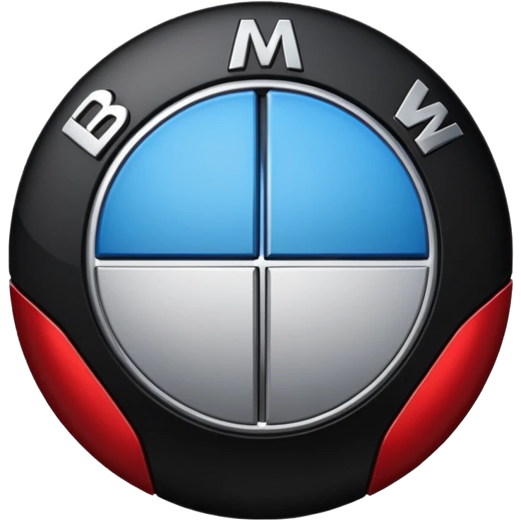 Bmw logo zwart rood emoji