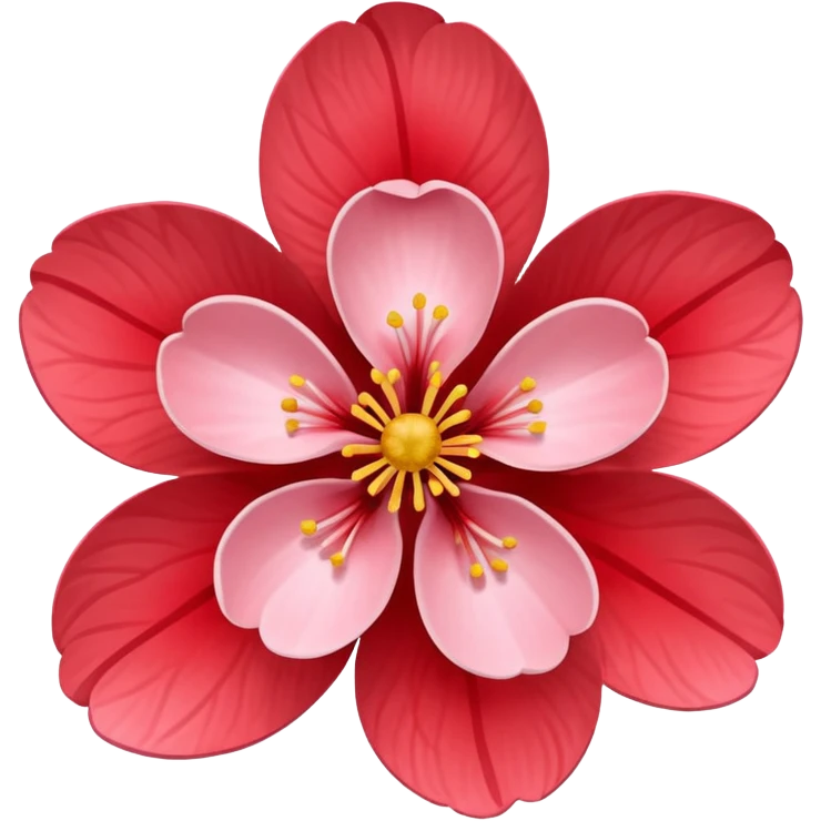 red 5-petal sakura emoji
