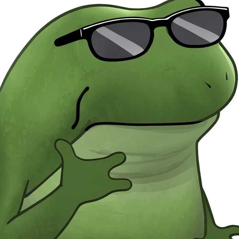 bufo frog at the beach, sunny, playful emoji