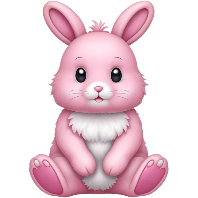 Pink bunny emoji