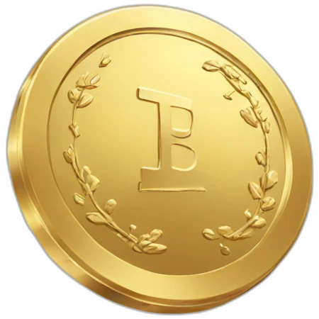 gold coin with Inkast sign emoji