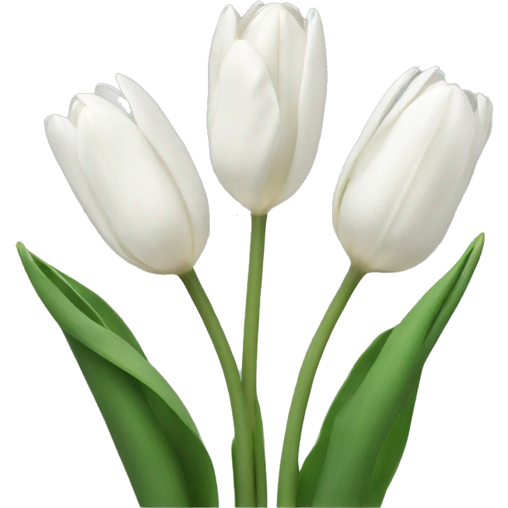 White tulips emoji