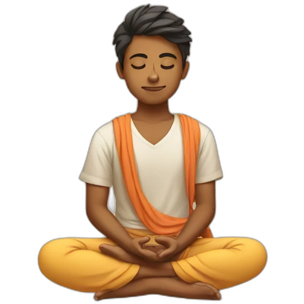 Indian teen meditating  emoji