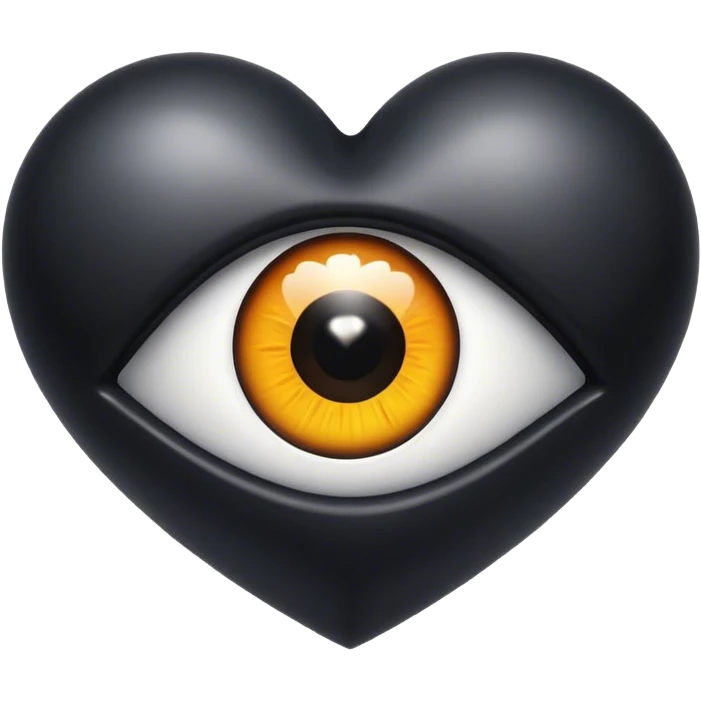 Eye inside black heart emoji