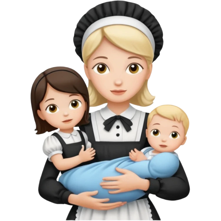 maid with kid and babie emoji