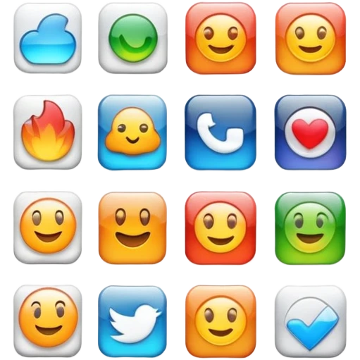 social media account linking, SNS integration with apps emoji