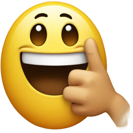 Emoji with eyes rolling back and the emoji is smiling while holding up 2 middle fingers emoji