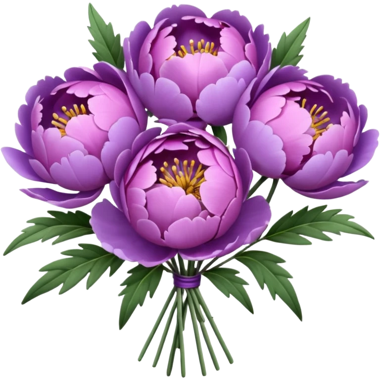 bouquet of lavender peonies emoji