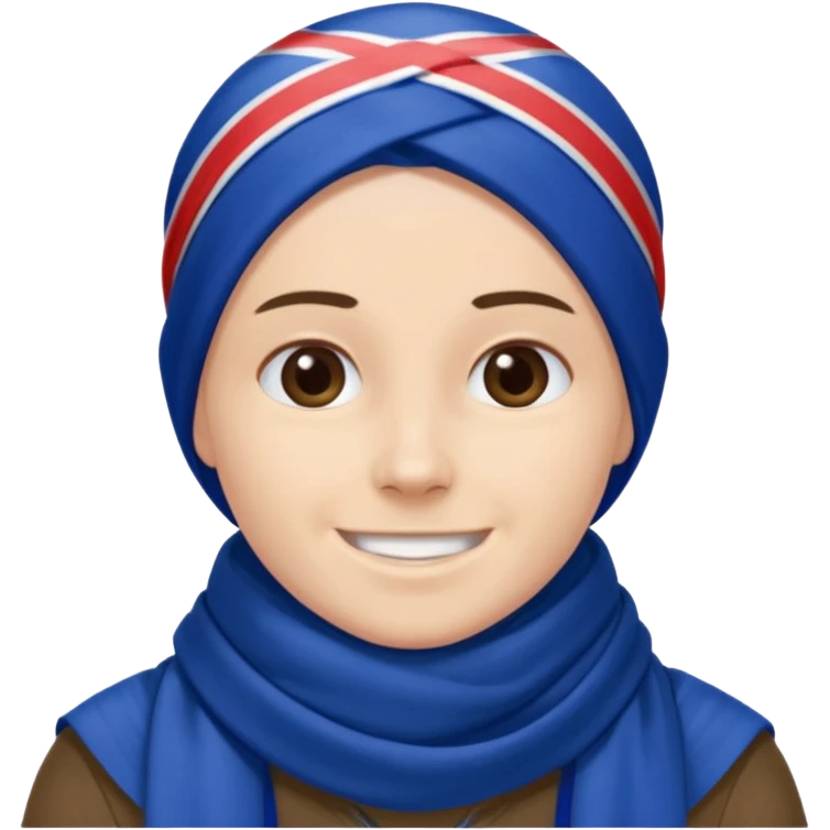 Glasgow rangers fan wearing scarf no head covering emoji