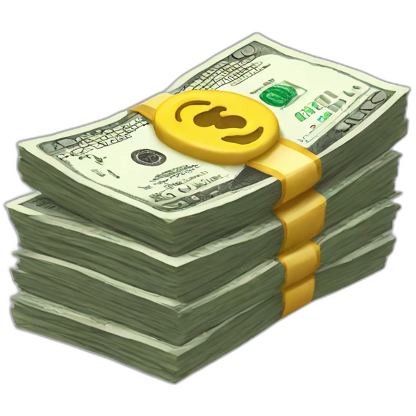 Stack of dollars emoji