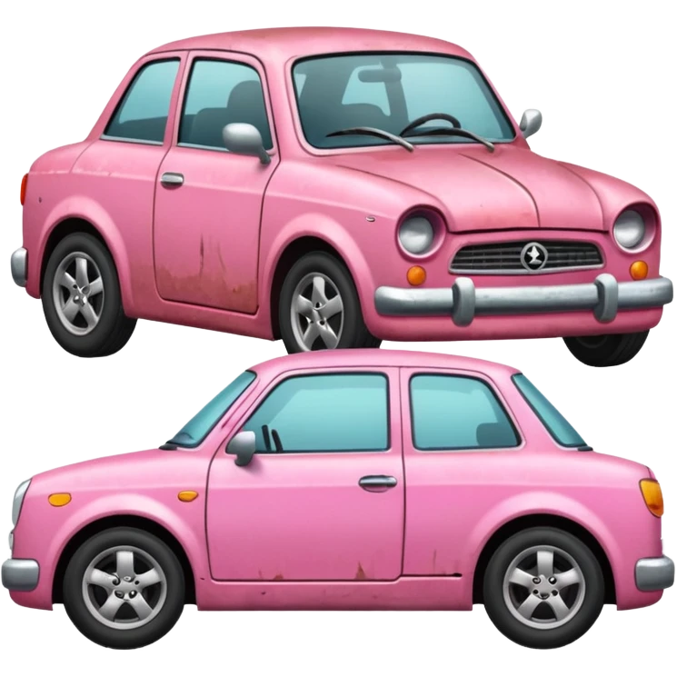 Carro Rosa Quebrado emoji