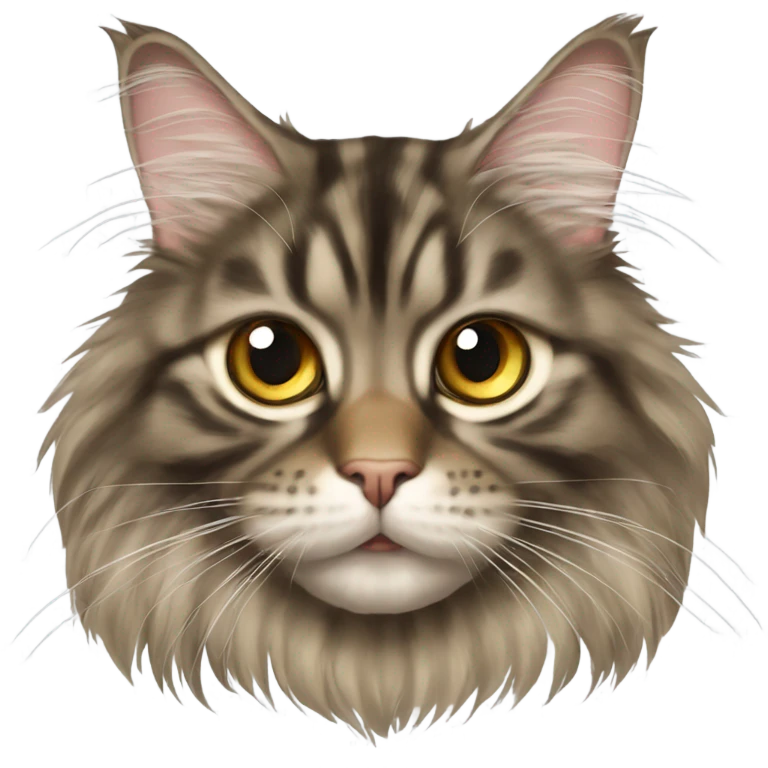 Maine Coon with eyes in a bunch emoji