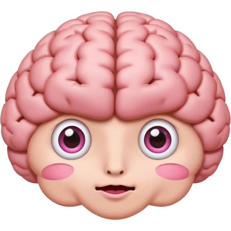 cute brain with only eyes emoji