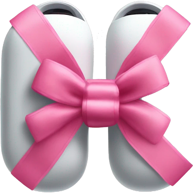 Air pod max’s with pink bows emoji