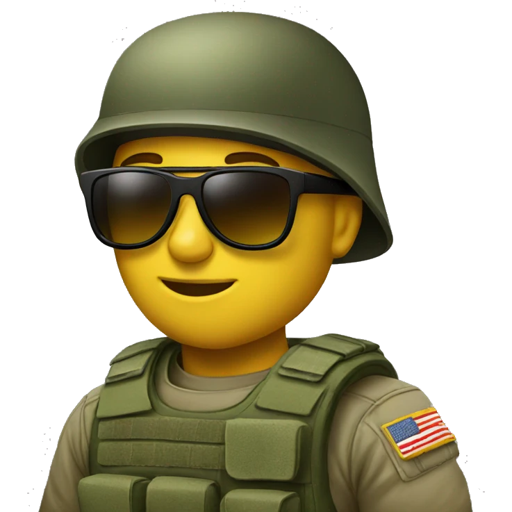 soldier in sunglasses emoji