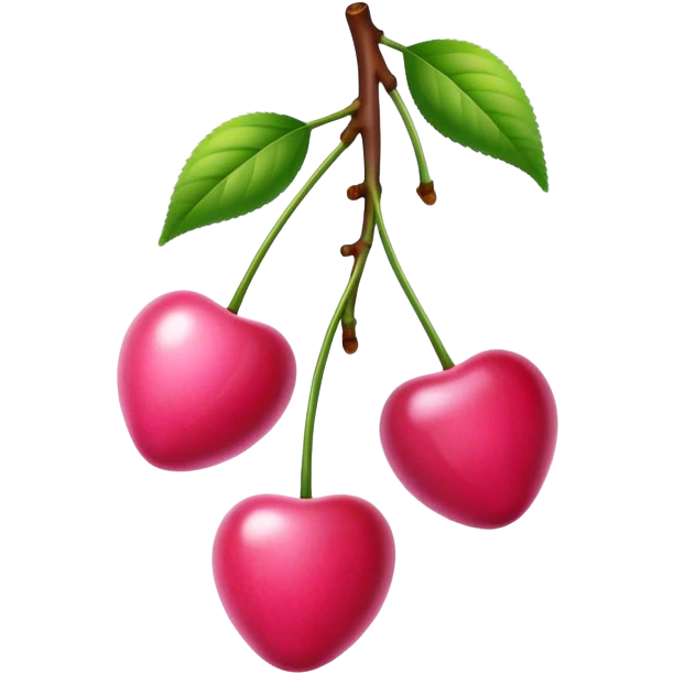 Pink cherries emoji