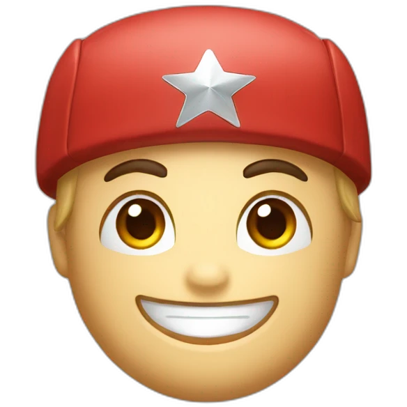 happy captain america wears red christmas hat emoji