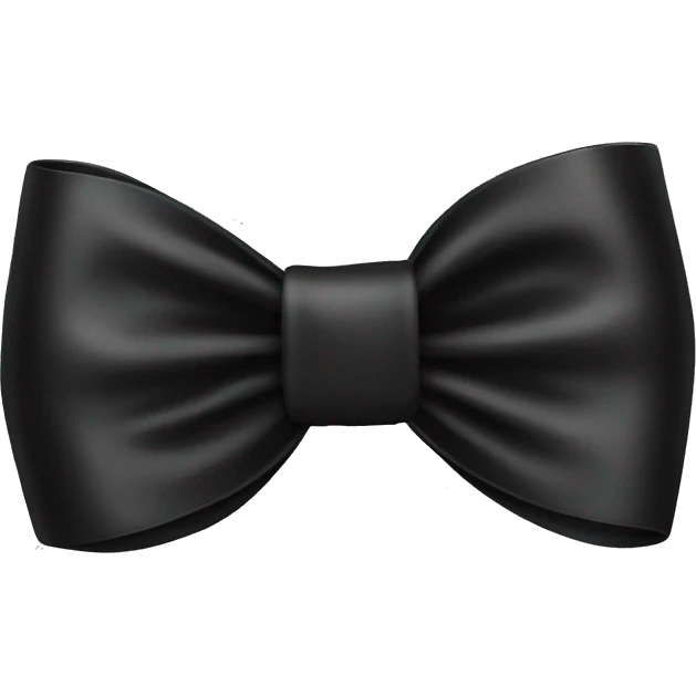 Black gift bow emoji