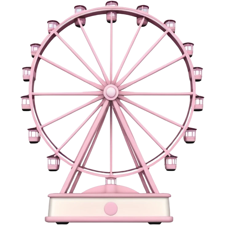mix light pink and white theme park Ferris wheel emoji