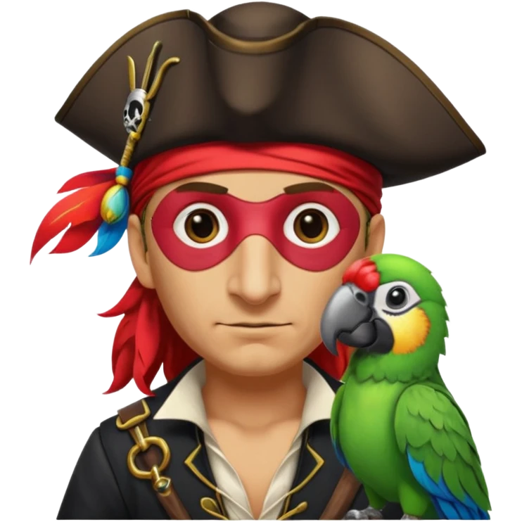 pirate and parrot emoji