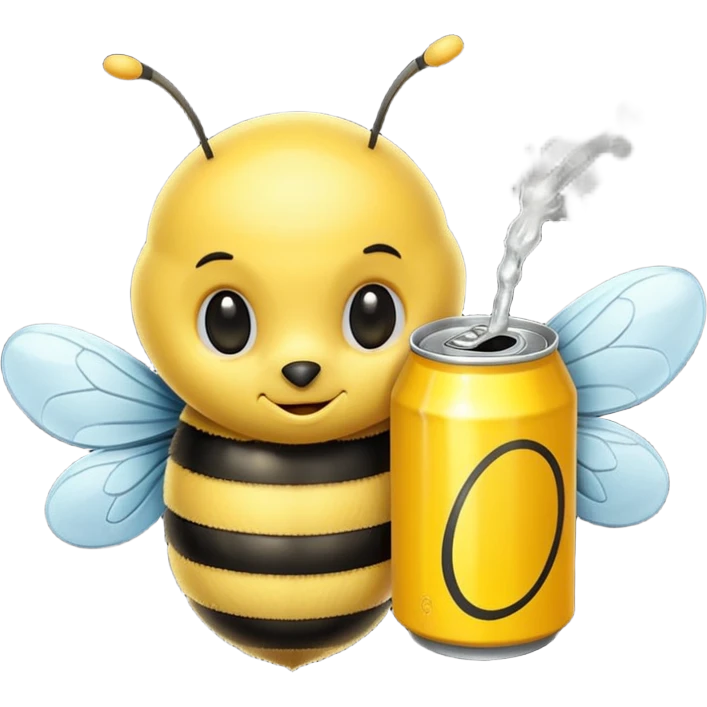bee drinkig soda emoji