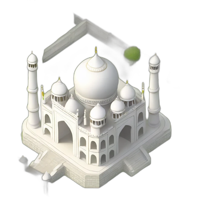 Taj mahal isometric emoji