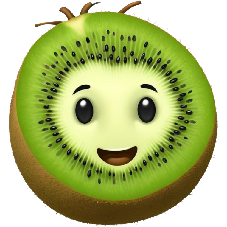 Kiwi with face and with a rock hand  emoji