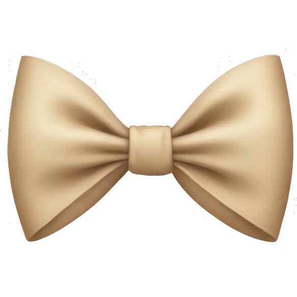 Beige bow emoji