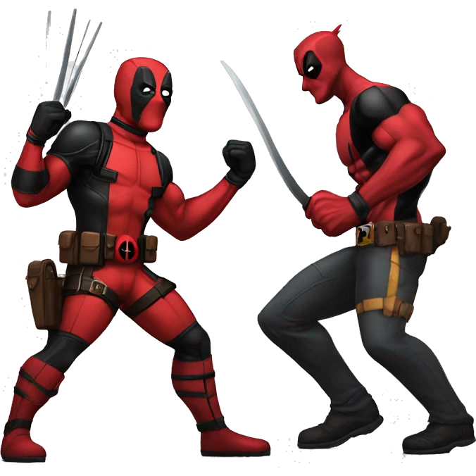 Deadpool vs wolverine emoji