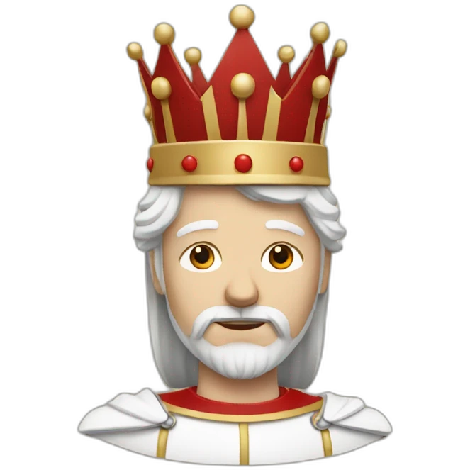 white King with red emoji