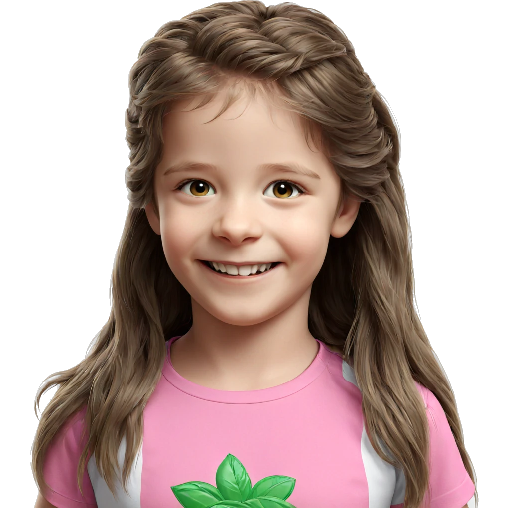 smiling girl with long hair emoji