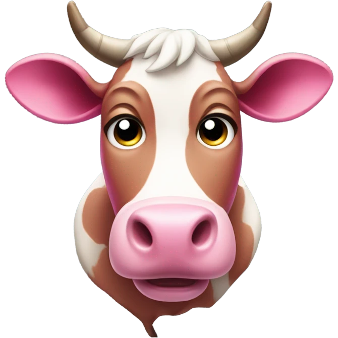 Pink cow  emoji