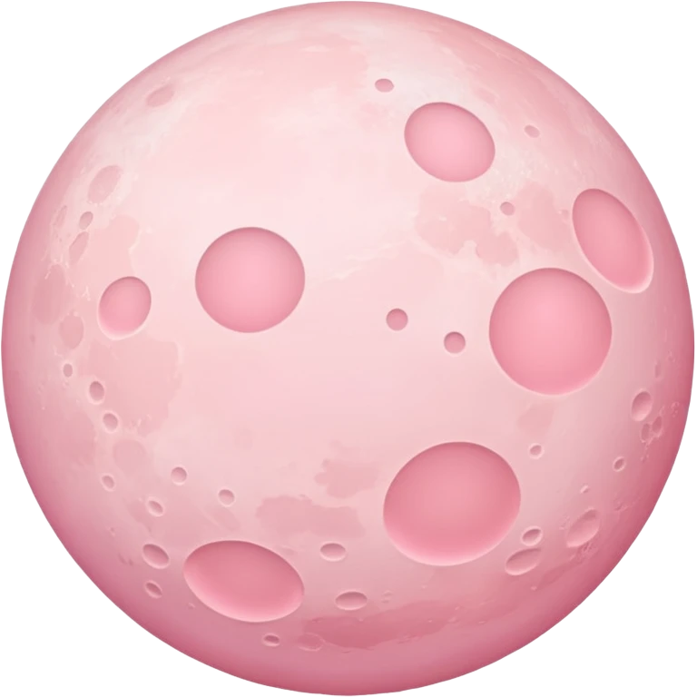 Pastel pink moon emoji