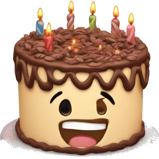 cake with writing happy birthday Teo emoji