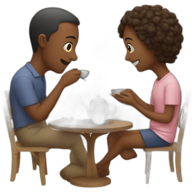 Conversation about tea emoji