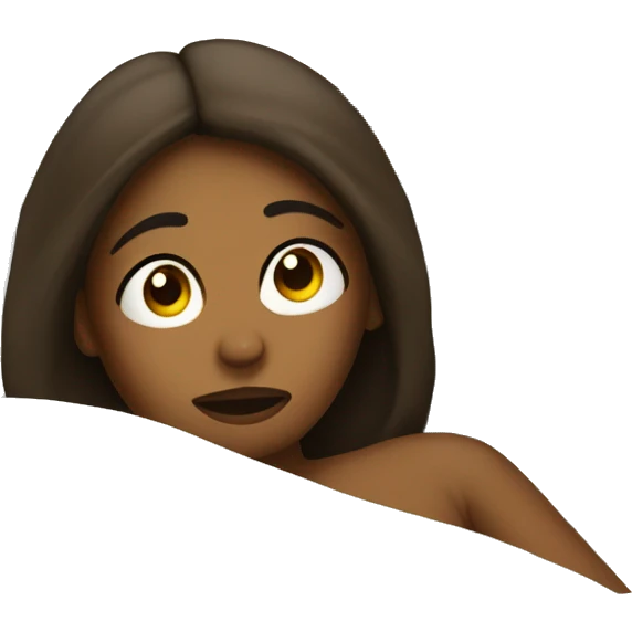 Girl sick and laying in bed  emoji