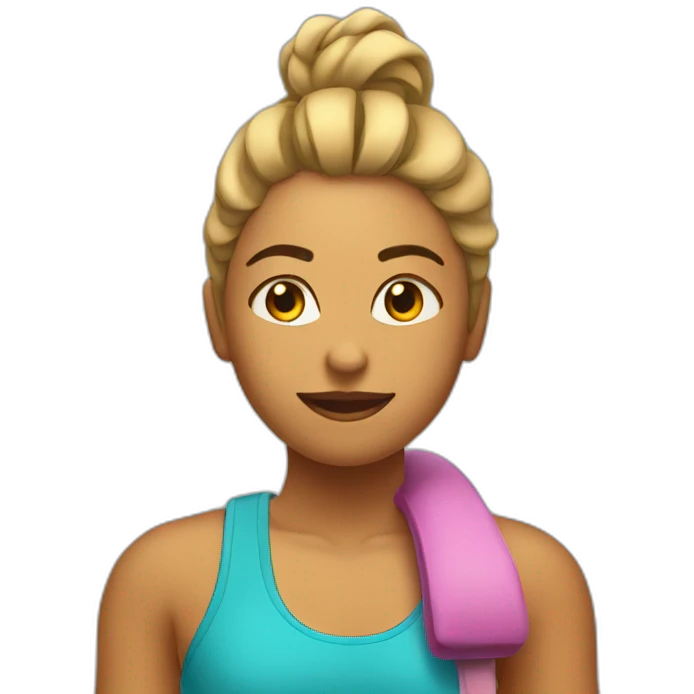 Chica en gimnasio emoji