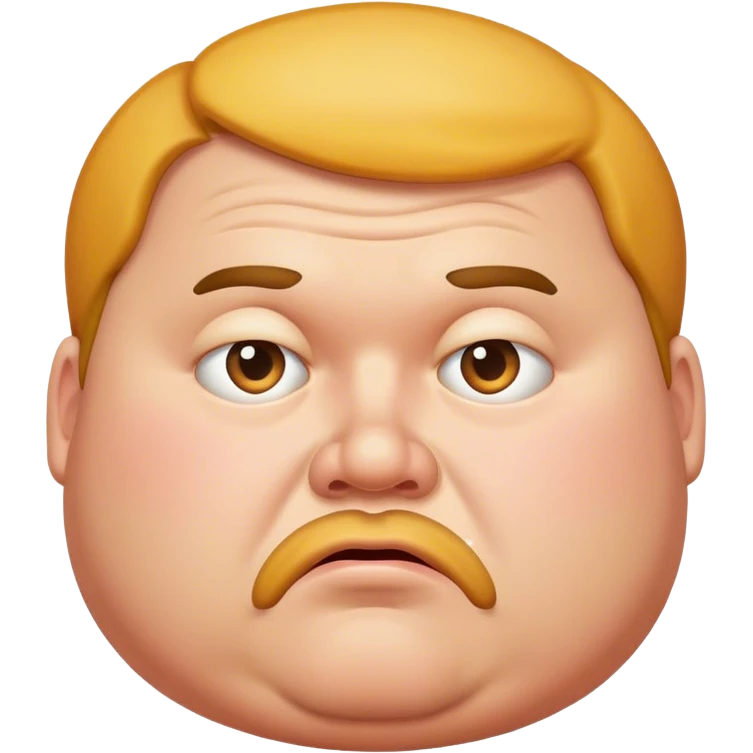 Fat guy confused emoji